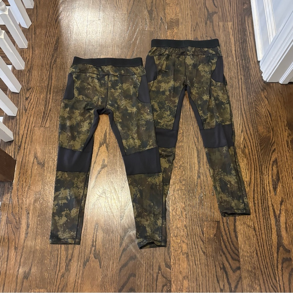 Boys Go-Dry Old Navy Camouflage Leggings with Black Accents